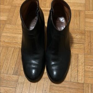 Frye. Black Leather Ankle Boots